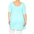 thumbnail image 4 of Women's Plus Size Babydoll Tunic Top Dress 3/4 Sleeves Scoop Neck, 4 of 5