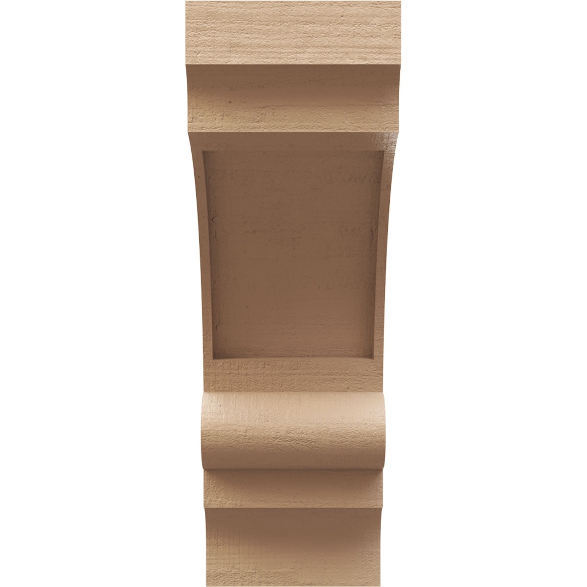 7"W x 14"D x 21"H Classic Diane Rough Cedar Woodgrain TimberThane Corbel, Primed Tan