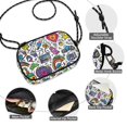 thumbnail image 3 of FORMRS Mini Crossbody Bag for Women Adjustable Rope Shoulder Casual Phone Purse, White Doodle Pattern, 3 of 7
