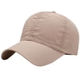 thumbnail image 2 of Grofry Baseball Cap Decorative Pure Color Soft Mesh Summer Cap for Outdoor Khaki, 2 of 8