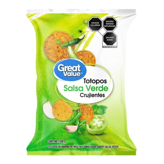 Totopo Great Value Salsa Verde 240 g