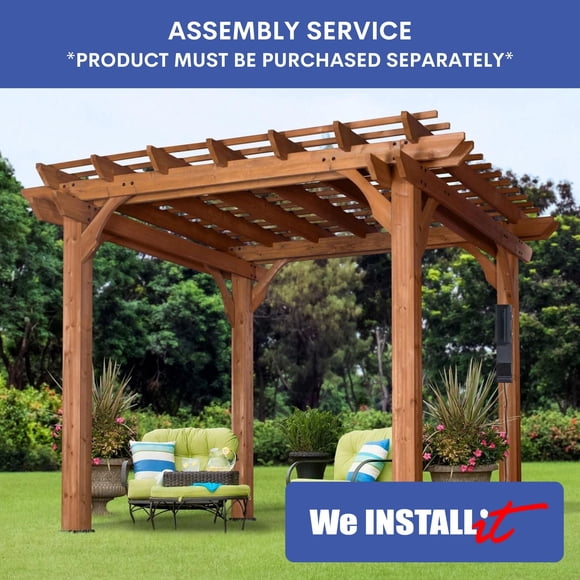 Home Installation Service - Wooden Pergola Assembly (8 to 10 ft, Determined by Longest Side)