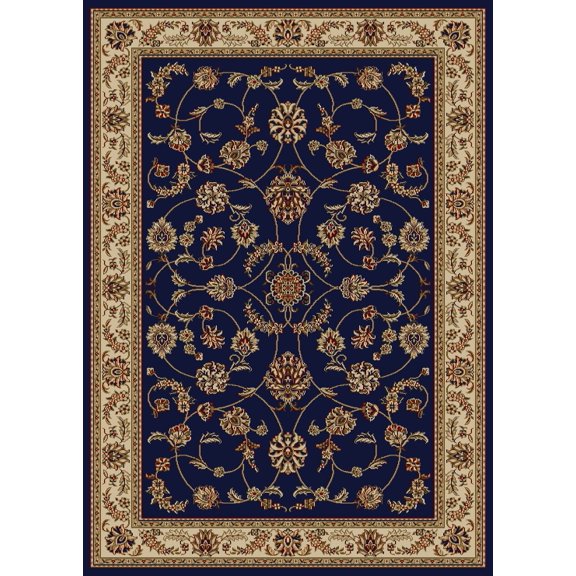 Vitaly Rafiqi Area Rug 1596 Navy Blue Italian Bordered 3' 3" x 4' 11" Rectangle