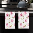 thumbnail image 2 of YladaFaie Set of 2 Pack Botanical Pattern Blooming Flower Tea Dish Towels,Absorbent Drying Cloth Towels for Cooking Baking,16 x 24 Inch for Bathroom Holiday Seasonal Wreath Decor, 2 of 7