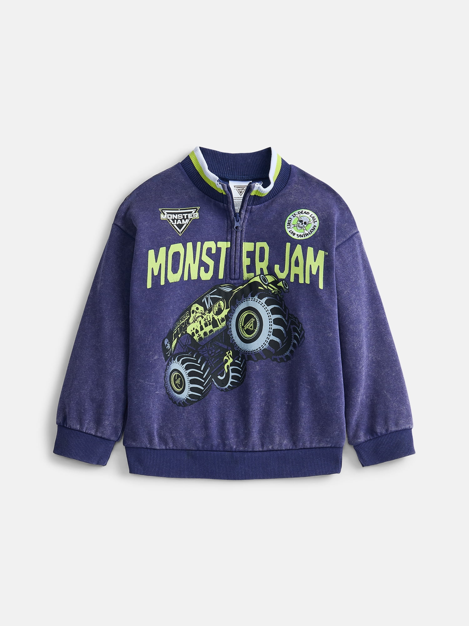Monster Jam Toddler Boys Quarter Zip Pullover and Pants Set, 2-Piece, Sizes 12M-5T
