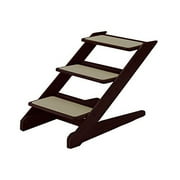 Angle View: Richell 3-Step Pet Stool V1 Brown