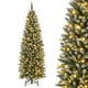thumbnail image 2 of Costway Árbol de Navidad preiluminado de 180 cm con bisagras y lápiz delgado de Navidad con 250 luces LED y 618 puntas, 2 of 3