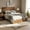 Brown, variant on Christopher Knight Home Contemporary Queen Size Solid Wood Platform Bed Frame, Slat Support, Black