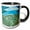 Black/White, variant on 3drose, Alaska, Katmai National Park. Aerial View of Glacial Lake., 15oz Mug
