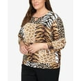 thumbnail image 6 of Alfred Dunner Womens Plus-Size Split Neck Animal Patch Top, 6 of 6