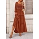 thumbnail image 4 of Vestido PRETTYGARDEN 2025 Maxi Marrón Manga Larga XL, 4 of 8