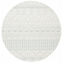 SAFAVIEH Tulum Coriander Oriental Area Rug, Ivory/Light Grey, 6'7" x 6'7" Round