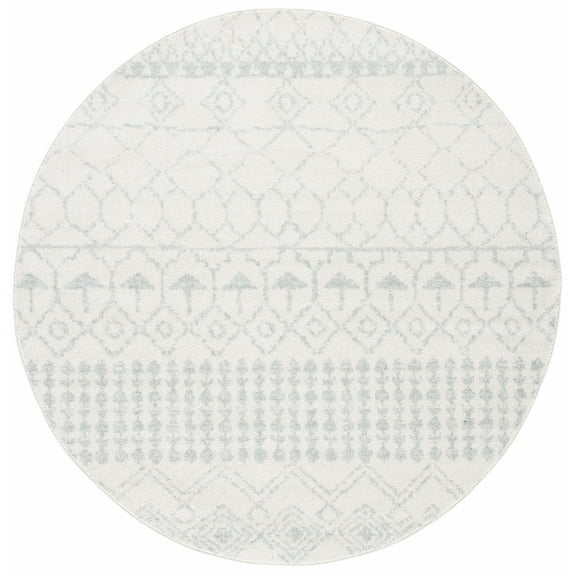 SAFAVIEH Tulum Coriander Oriental Area Rug, Ivory/Light Grey, 6'7" x 6'7" Round