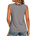 thumbnail image 3 of 250th Anniversary Printed Women Shirts Casual 250 Years Of Freedom T Shirt Sleeveless Tshirts Patriotic Tops, 3 of 5