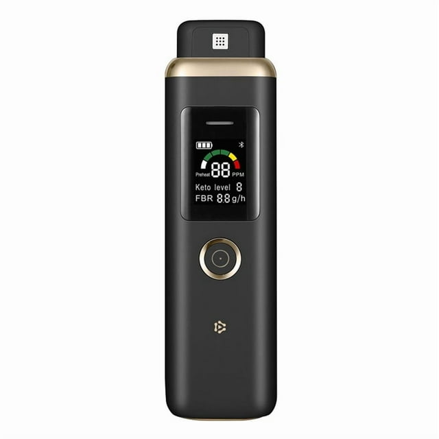 AMERTEER Professional Ketone Breath Analyzer High Accuracy Meter Tester for Tracking Your Ketones Black