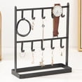thumbnail image 5 of ABCISI 1 PC Tabletop Hook Rack – Jewelry Display Stand – Metal Retail Counter Display Stand for Necklace Bracelets, Earrings, Ring, Keys, Watches (Black ), 5 of 6