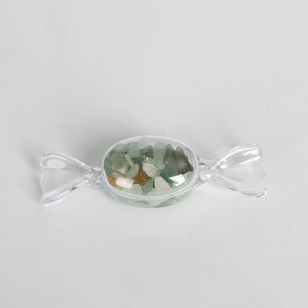 Xiao Hua 10 piezas de piedra de cristal natural de imitación de caramelo, piedra cruda verde natural, grava Dongling, adorno de escritorio, decoración, regalo artesanal, adornos de regalo.