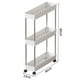 thumbnail image 4 of 3 Capas Rack Almacenamiento Estrecho Con Organizador Ruedas para Baño Doméstico () Blanco, 4 of 6