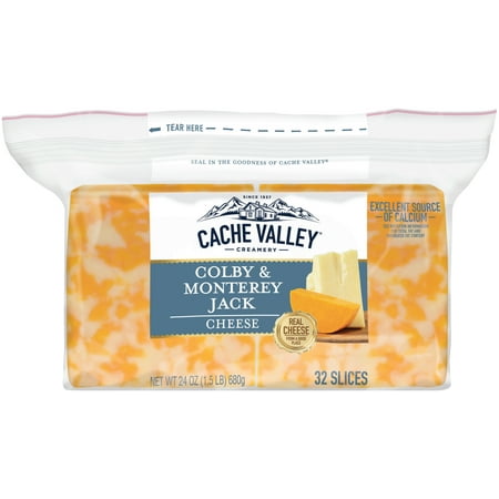 Cache Valley Natural Slices Colby & Monterey Jack Cheese, 24 oz.
