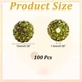 thumbnail image 2 of 100pcs 10mm Round Olivine Polymer Clay + Glass Rhinestone Beads for Jewelry Making DIY Crafts Christmas Decor, 2 of 9