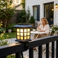 thumbnail image 3 of VMWMSSR Solar Powered Fence Post Lights,Waterproof Auto On Off Clip‑On Solar Lantern,Portable Outdoor Deck Railing Light For Patio Backyard Garden Yard Decoration(Warm Light-4.13"), 3 of 6