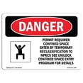 thumbnail image 1 of SignMission OS-DS-A-1218-L-1685 12 x 18 in. OSHA Danger Sign - Permit Required Confined Space, 1 of 1
