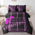 thumbnail image 1 of YST Hot Pink Badminton Comforter Set, 7-Piece, Sports Theme, King Size, 1 of 4
