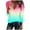 Hot Pink, variant on Kaemgyyd Womens Tunic Tops Trendy Soft Gradient Long Sleeve Shirts V Neck Color Block Casual Loose Outfits