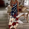 thumbnail image 2 of Erwazi Summer Dresses for Women 4th Of July Printed Crew Neck Sleeveless Ankle Length Dress Celebrations Outdoor Parties Activities Casual Dresses, 2 of 7