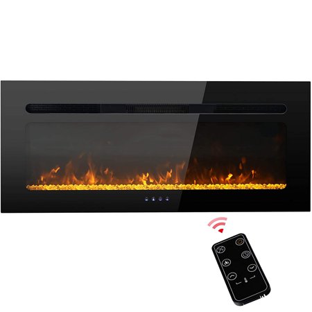 MF Studio 40  Wall Mounted Electric Fireplace Colors and Heat Adjustable with Remote Control and Touch Screen