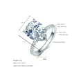 thumbnail image 3 of 4CT Teardrop Pear Shape Solitaire AAA CZ Engagement Ring 2MM Band Cubic Zirconia, 3 of 3