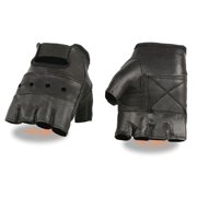 Milwaukee Leather Men's Leather Fingerless Glove w/ Gel Palm