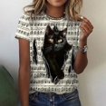 thumbnail image 1 of Puntoco, camisetas de cuello redondo para mujer, camisetas con estampado de animales, camisetas de manga corta, blusas, tops Puntoco Puntoco-4577, 1 of 6