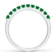 thumbnail image 2 of Angara Natural 0.42 Ct. Emerald Non Eternity Wedding Band in 14K White Gold for Women (Ring Size: 3.5), 2 of 10