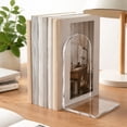 thumbnail image 5 of Acrylic Bookend, Clear Book End for Heavy Books, Bookend Holders for Shelves, Arch Book Stopper to Hold Books, Decorative Bookends for Home, Office, 5 of 5