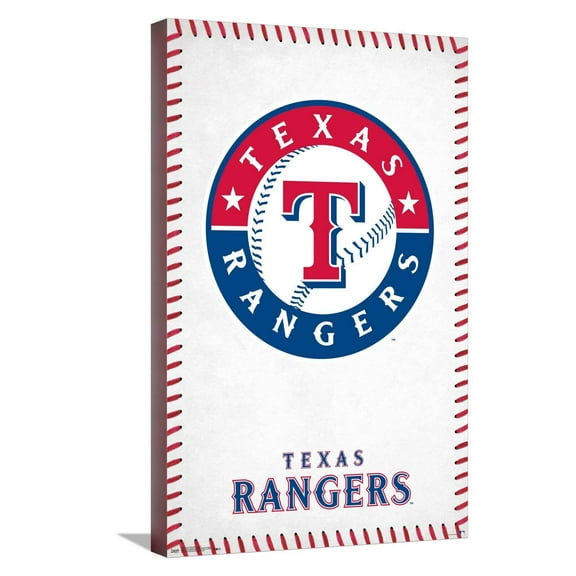 MLB Texas Rangers - Logo 17 Canvas Wall Poster, 14.725" x 22.375"