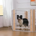 thumbnail image 4 of Heavy Duty Dog Playpen 32 Inch Height - Indoor Outdoor Pet Fence Enclosure for Medium and Small Dogs - Foldable Puppy Exercise Pen for Indoor and RV Camping or Yard (8 Panels, 32" H (White)), 4 of 9