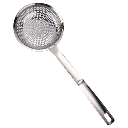 304 Stainless Steel Porous Colander Kitchen Dumpling Noodle Scoop Pasta Strainer Spoon Fired Food
