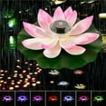thumbnail image 4 of Lámpara solar impermeable con forma de flor de loto que cambia de color para decoración de piscinas, jardines y estanques al aire libre, 4 of 6