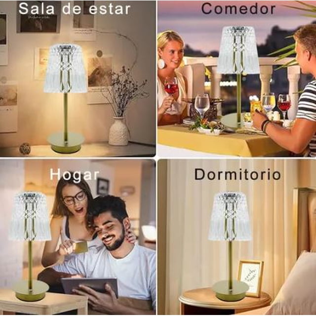 Lámpara de escritorio recargables con luz nocturna LED de 3 colores decoración creativa para bares