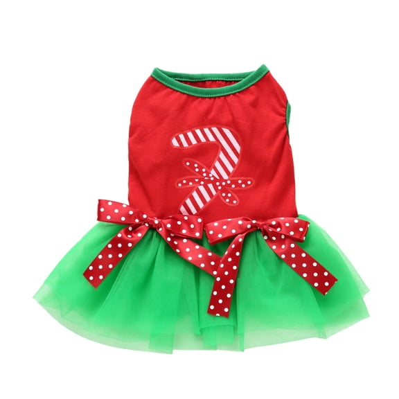 YUEHAO Christmas Sweaters for Dogs, Pet Supplies Pet Dog Fashion Christmas Gift Skirt Elk Skirt Christmas Pet Skirt Green
