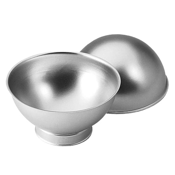 Wilton Aluminum 3D Sports Ball Pan Set, For Baking 6-Inch Spherical Shapes, Made With Natural Anodized Aluminum, Made Without PFAS