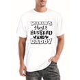 thumbnail image 2 of World's Best Husband & Daddy Graphic Men's T-Shirt - Soft Cotton Moisture-Wicking Breathable Crew Neck Tee, Gym-Friendly Casual Shirt for Running & Weekend Wear - Funny Gift for Dad Husbands, 2 of 10