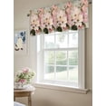 thumbnail image 6 of Pink Spring Floral Curtain Valances for Windows, Vintage Flowers Retro Botanical Kitchen Valance Window Treatment, Light Filtering Block Curtains for Bathroom/Bedroom/Living Room 42'' x 12'', 6 of 9