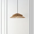 thumbnail image 6 of SAFAVIEH Brunia LED Natural Paper Pendant Light with Brown Shade, 6 of 8