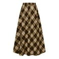 thumbnail image 5 of THDHVS Women's Skirts,Women High Waist Plaid A Line Skirt Full Flared School Girl Style with Pockets for Fall Winter Fashion Photos and Preppy Outfits,Skirts for Women Trendy, 5 of 8