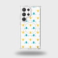 thumbnail image 1 of Samsung Galaxy S24 Ultra Clear Case - Blue and Yellow Bumble Design, 1 of 5