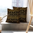 thumbnail image 6 of LALILO Throw Pillow Covers Horizontal Golden Lace Decorative Cushion Cover 18" x 18", 2 Pack, 6 of 6