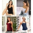 thumbnail image 3 of Charmo Women's Cami Cotton Adjustable Spaghetti Strap Built in Bra Tank Tops for women, 3 of 5