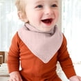 thumbnail image 2 of Zanarzt Muslin Burp Cloths Muslin Baby Bibs Baby Bandana Drool Bib for Drooling and Teething Cotton Soft Absorbent for Girls Boys Khaki, 2 of 9